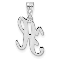 Load image into Gallery viewer, 14KW White Gold Script Letter H Initial Pendant
