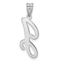 Load image into Gallery viewer, 14KW White Gold Script Letter J Initial Pendant
