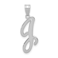 Load image into Gallery viewer, 14KW White Gold Script Letter J Initial Pendant
