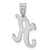 Load image into Gallery viewer, 14KW White Gold Script Letter K Initial Pendant
