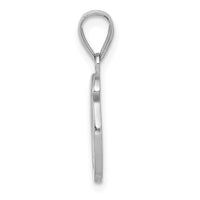 Load image into Gallery viewer, 14KW White Gold Script Letter O Initial Pendant
