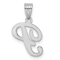 Load image into Gallery viewer, 14KW White Gold Script Letter P Initial Pendant

