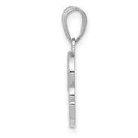 Load image into Gallery viewer, 14KW White Gold Script Letter R Initial Pendant
