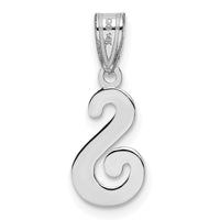 Load image into Gallery viewer, 14KW White Gold Script Letter S Initial Pendant
