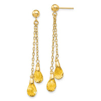 Load image into Gallery viewer, 14k Citrine Dangle Earrings

