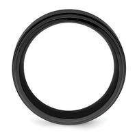 Load image into Gallery viewer, Chisel Black Zirconium Polished with Brushed Center 9mm Beveled Edge Band
