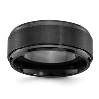 Load image into Gallery viewer, Chisel Black Zirconium Polished with Brushed Center 9mm Beveled Edge Band
