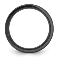Load image into Gallery viewer, Chisel Black Zirconium Brushed Polished and Hammered with Blue IP-plated 8mm Band
