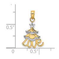 Load image into Gallery viewer, 14k w/ Rhodium LOVE Christmas Tree Charm
