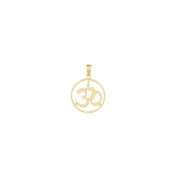 Load image into Gallery viewer, 10K Cut-out Round Frame Yoga Om Symbol Pendant
