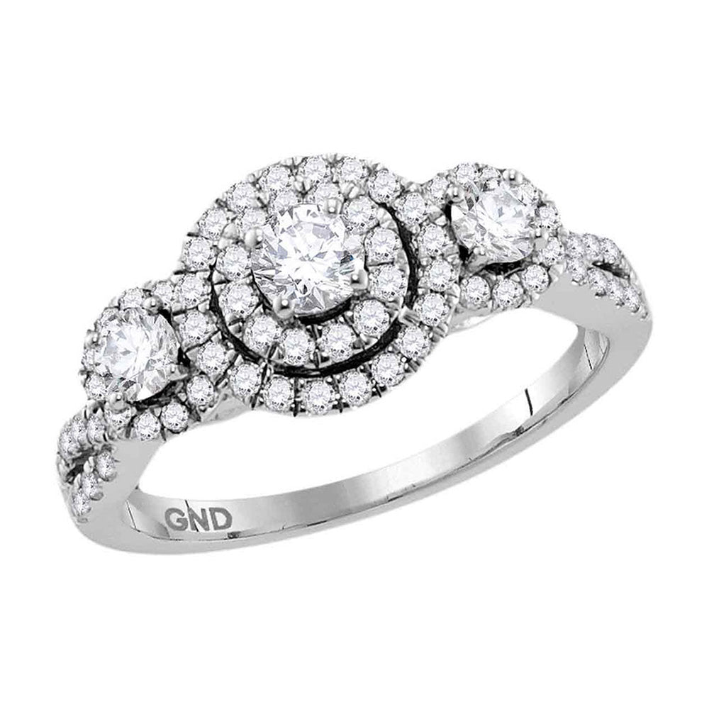 14kt White Gold Round Diamond Solitaire Bridal Wedding Engagement Ring 1 Cttw