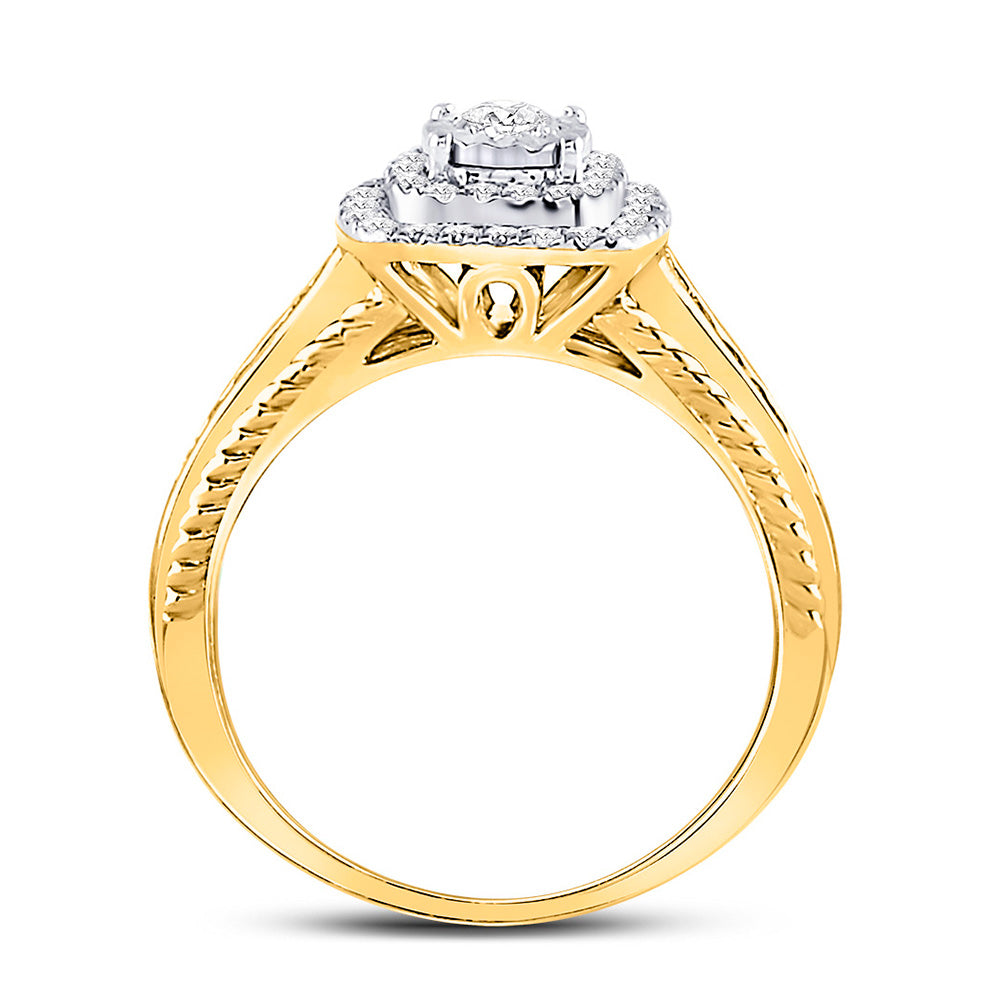 14kt Yellow Gold Round Diamond Solitaire Bridal Wedding Engagement Ring 1/2 Cttw